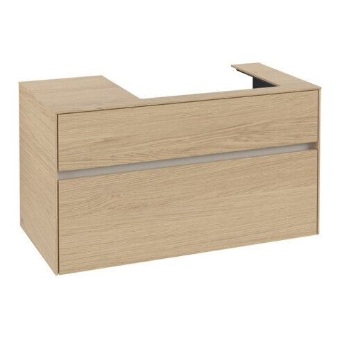 V&B Meuble sous lavabo Collaro 100x54,8x50 cm, lavabo à droite, chêne nordique