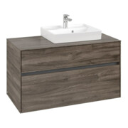 V&B Meuble sous-lavabo Collaro 100x54,8x50 cm, lavabo à droite, chêne pierre-3