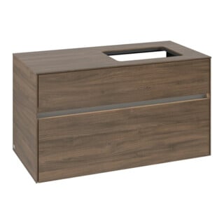 V&B Meuble sous lavabo Collaro 100x54,8x50 cm, lavabo à droite, LED 7,3 W, Ariz. Oa