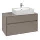 V&B Meuble sous lavabo Collaro 100x54,8x50 cm, lavabo à droite, LED 7,3 W, bleu volcan-1