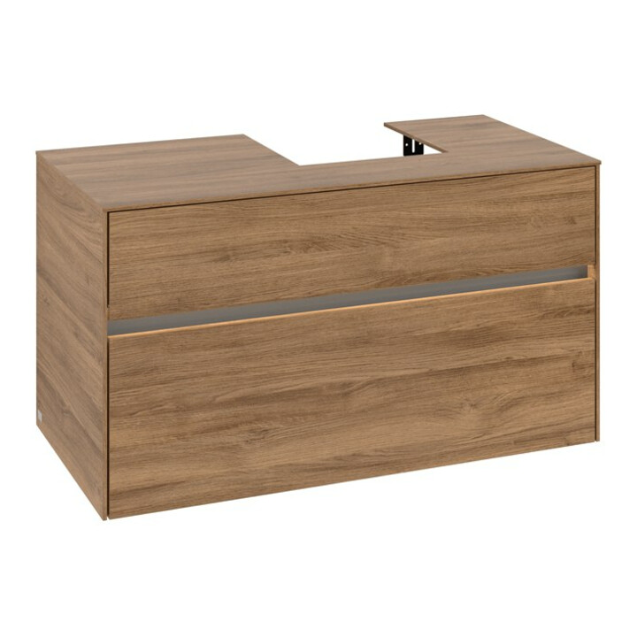 V&B Meuble sous lavabo Collaro 100x54,8x50 cm, lavabo à droite, LED 7,3 W, Kan Oa