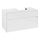 V&B Meuble sous lavabo Collaro 100x54,8x50 cm, lavabo droit, blanc brillant-1