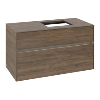 V&B Meuble sous lavabo Collaro 100x54,8x50 cm, lavabo droit, LED 7,3 W, Ariz. Oa