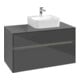 V&B Meuble sous-lavabo Collaro 100x54,8x50 cm, lavabo droit, LED 7,3 W, glo Gr-1