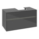 V&B Meuble sous-lavabo Collaro 100x54,8x50 cm, lavabo droit, LED 7,3 W, glo Gr-4