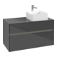 V&B Meuble sous-lavabo Collaro 100x54,8x50 cm, lavabo droit, LED 7,3 W, glo Gr-1
