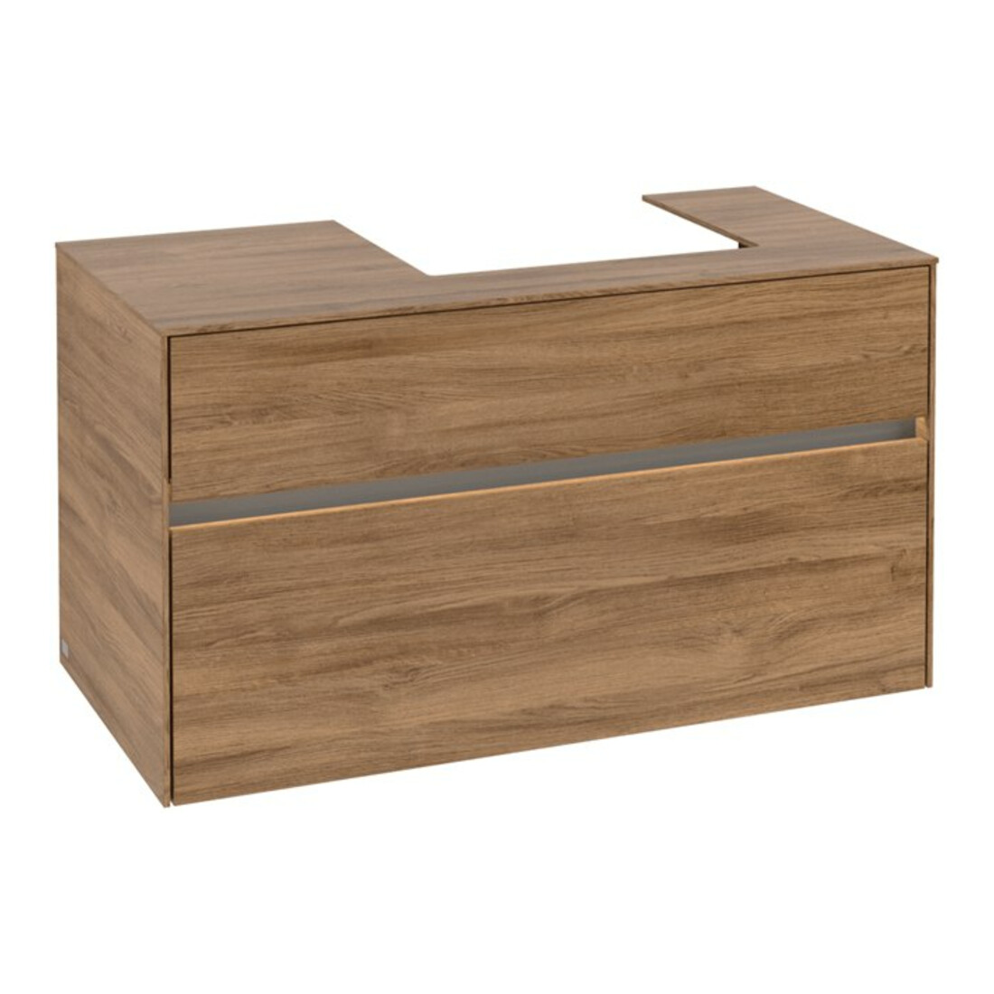 V&B Meuble sous lavabo Collaro 100x54,8x50 cm, lavabo droit, LED 7,3 W, Kan Oa