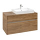 V&B Meuble sous lavabo Collaro 100x54,8x50 cm, lavabo droit, LED 7,3 W, Kan Oa-1