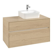 V&B Meuble sous lavabo Collaro 100x54,8x50 cm, lavabo droit, LED 7,3 W, Nord Oa
