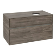V&B Meuble sous-lavabo Collaro 100x54,8x50 cm, lavabo droit, LED 7,3 W, st. Oa-3