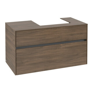 V&B Meuble sous-lavabo Collaro 100x54,8x50 cm, lavabo droite, chêne Arizona