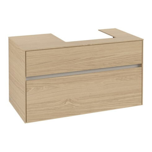 V&B Meuble sous-lavabo Collaro 100x54,8x50 cm, lavabo droite, chêne nordique