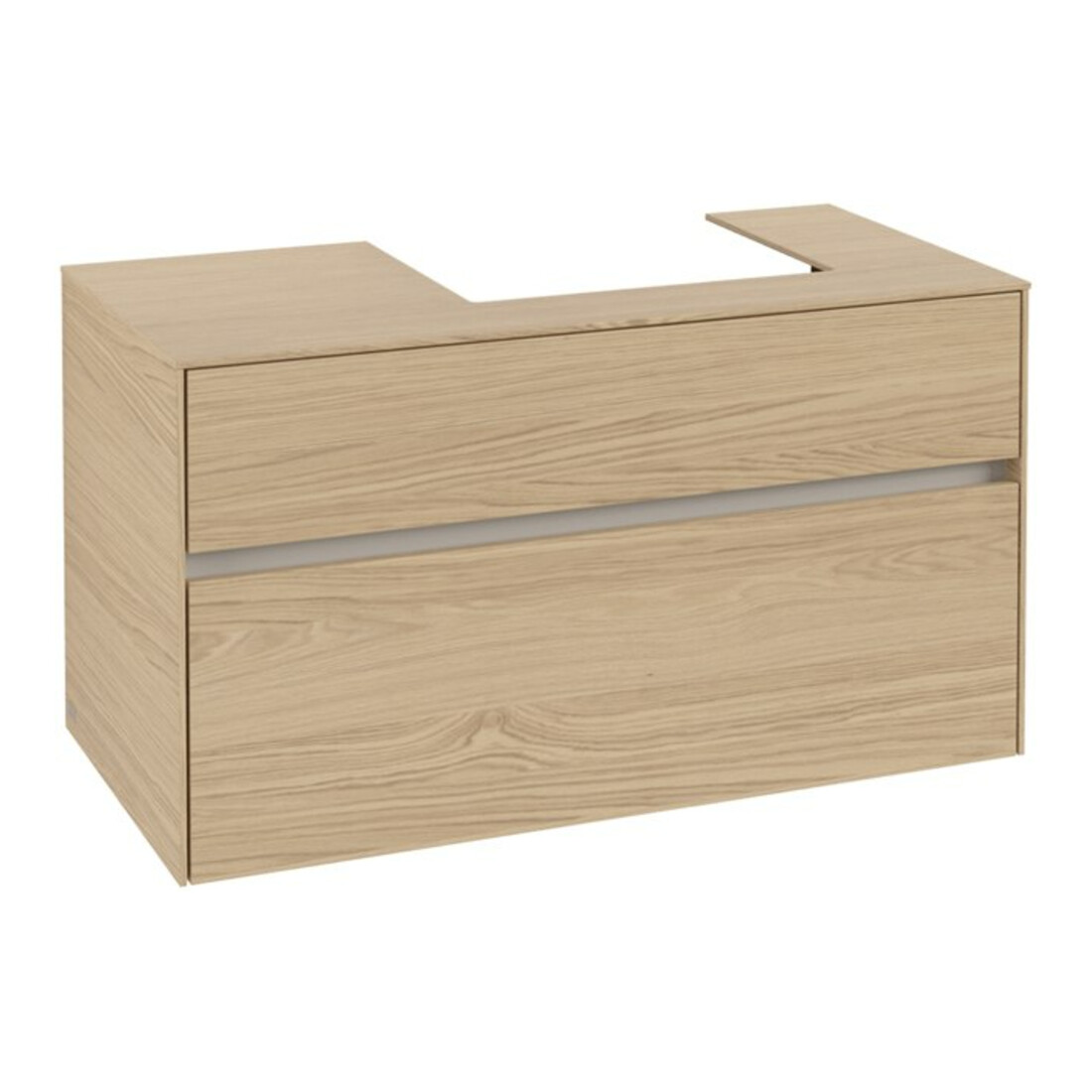 V&B Meuble sous-lavabo Collaro 100x54,8x50 cm, lavabo droite, chêne nordique