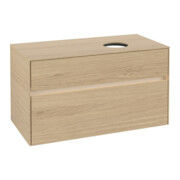 V&B Meuble sous lavabo Collaro 100x54,8x50 cm, lavabo droite, LED 7,3 W, Nord Oa-4