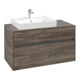 V&B Meuble sous lavabo Collaro 100x54,8x50 cm, lavabo gauche, chêne pierre-3
