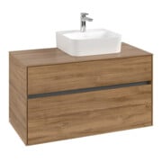 V&B Meuble sous lavabo Collaro 100x54,8x50 cm, LV droite, chêne Kansas