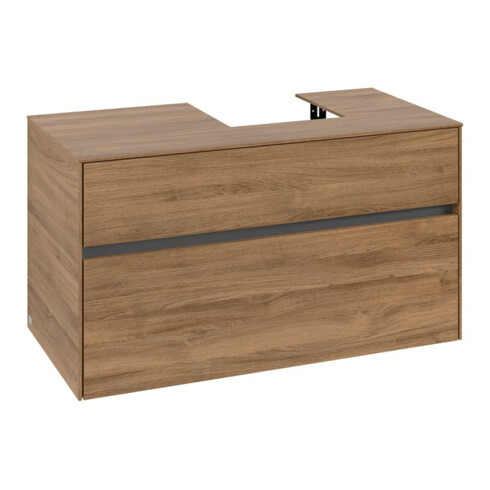 V&B Meuble sous lavabo Collaro 100x54,8x50 cm, LV droite, chêne Kansas