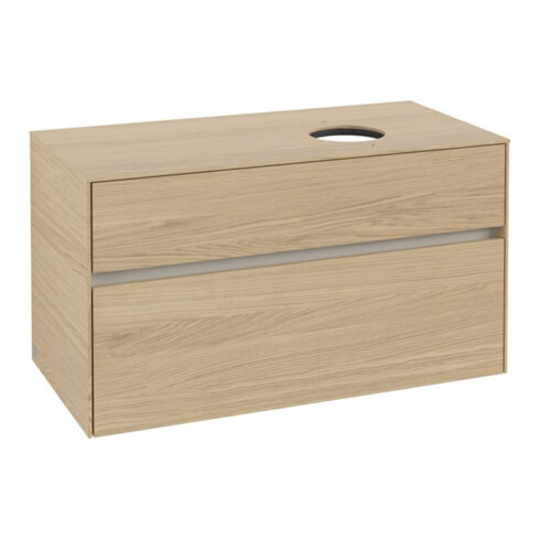 V&B Meuble sous lavabo Collaro 100x54,8x50 cm, LV droite, Chêne Nordic