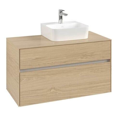 V&B Meuble sous-lavabo Collaro 100x54,8x50 cm, LV droite, chêne nordique