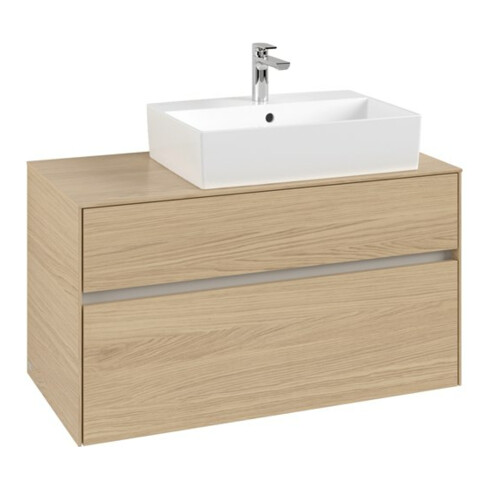 V&B Meuble sous-lavabo Collaro 100x54,8x50 cm, LV droite, chêne nordique