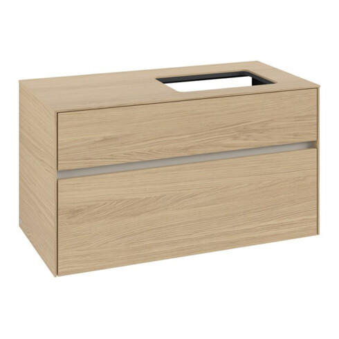 V&B Meuble sous lavabo Collaro 100x54,8x50 cm, LV droite, chêne nordique