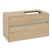 V&B Meuble sous lavabo Collaro 100x54,8x50 cm, LV droite, chêne nordique