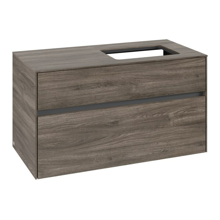 V&B Meuble sous-lavabo Collaro 100x54,8x50 cm, LV droite, chêne pierre