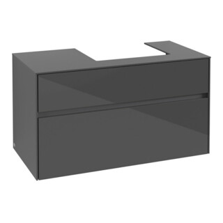 V&B Meuble sous lavabo Collaro 100x54,8x50 cm, LV droite, gris brillant