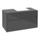 V&B Meuble sous lavabo Collaro 100x54,8x50 cm, LV droite, gris brillant-1