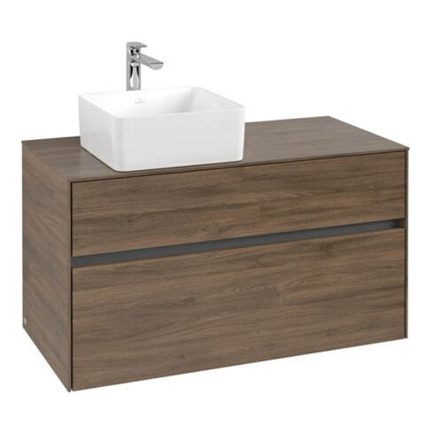 V&B Meuble sous-lavabo Collaro 100x54,8x50 cm, LV gauche, Chêne Arizona