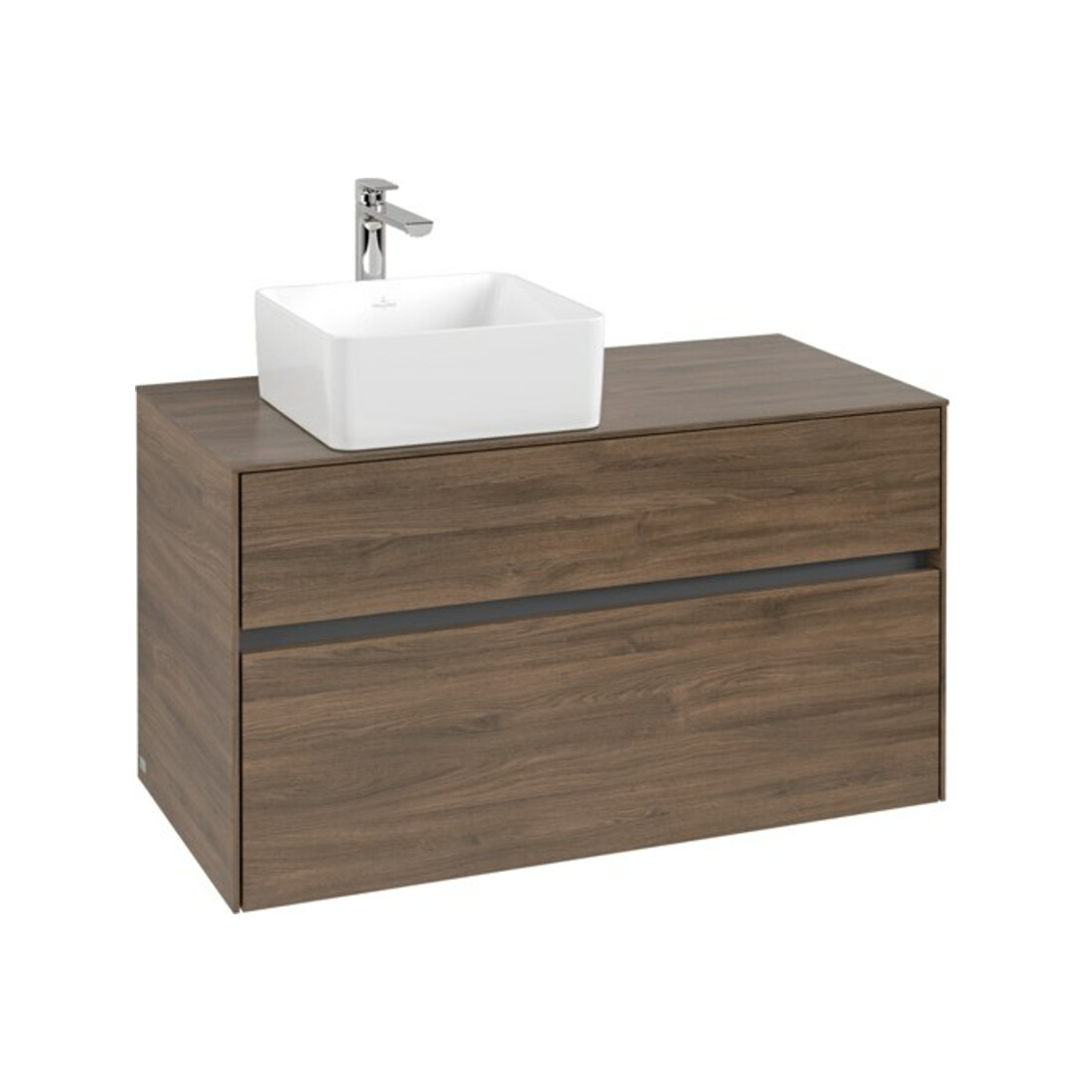 V&B Meuble sous-lavabo Collaro 100x54,8x50 cm, LV gauche, Chêne Arizona