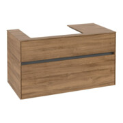 V&B Meuble sous lavabo Collaro 100x54,8x50 cm, LV gauche, chêne Kansas