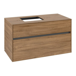 V&B Meuble sous lavabo Collaro 100x54,8x50 cm, LV gauche, chêne Kansas