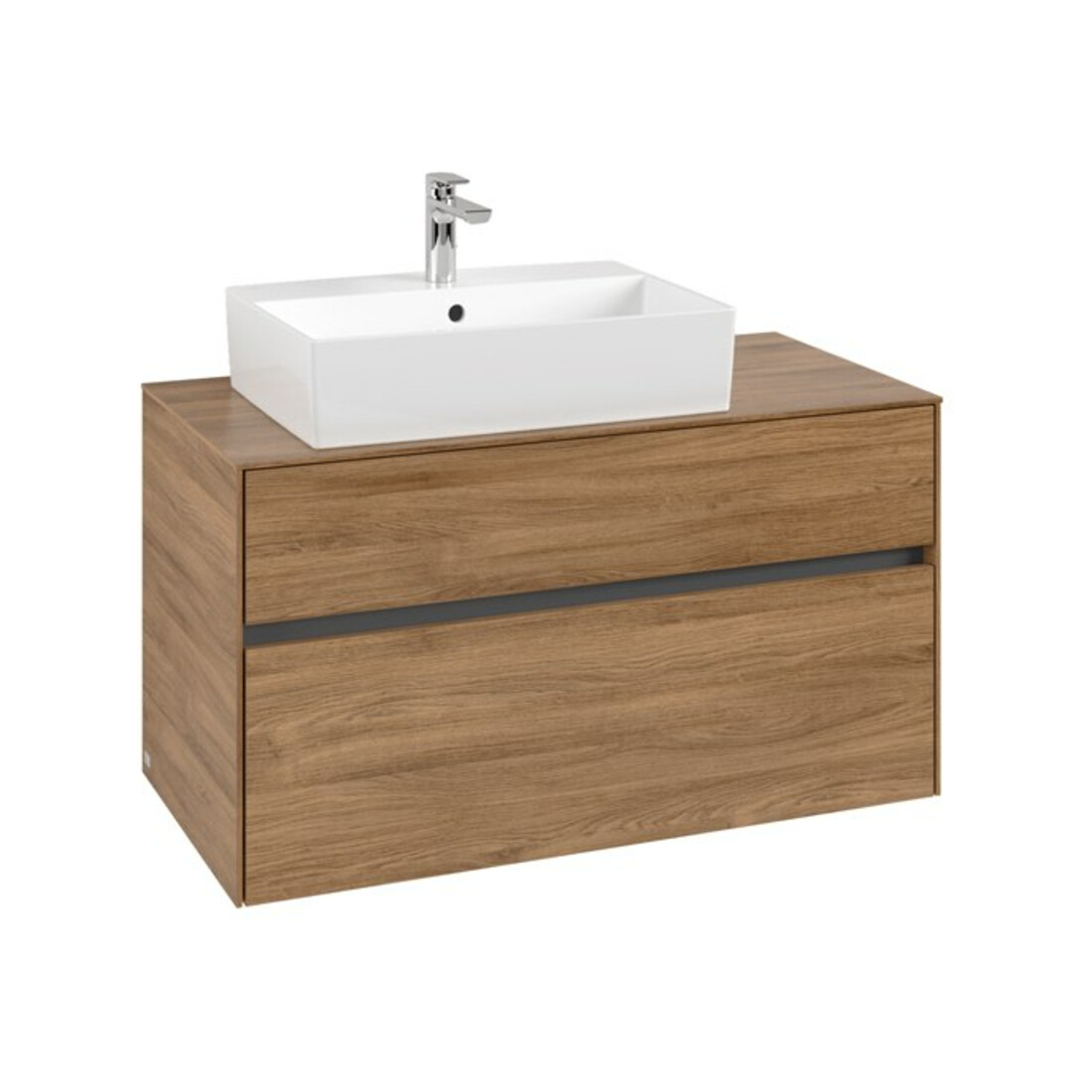 V&B Meuble sous lavabo Collaro 100x54,8x50 cm, LV gauche, chêne Kansas