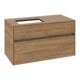V&B Meuble sous lavabo Collaro 100x54,8x50 cm, LV gauche, chêne Kansas-1