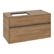 V&B Meuble sous lavabo Collaro 100x54,8x50 cm, LV gauche, chêne Kansas