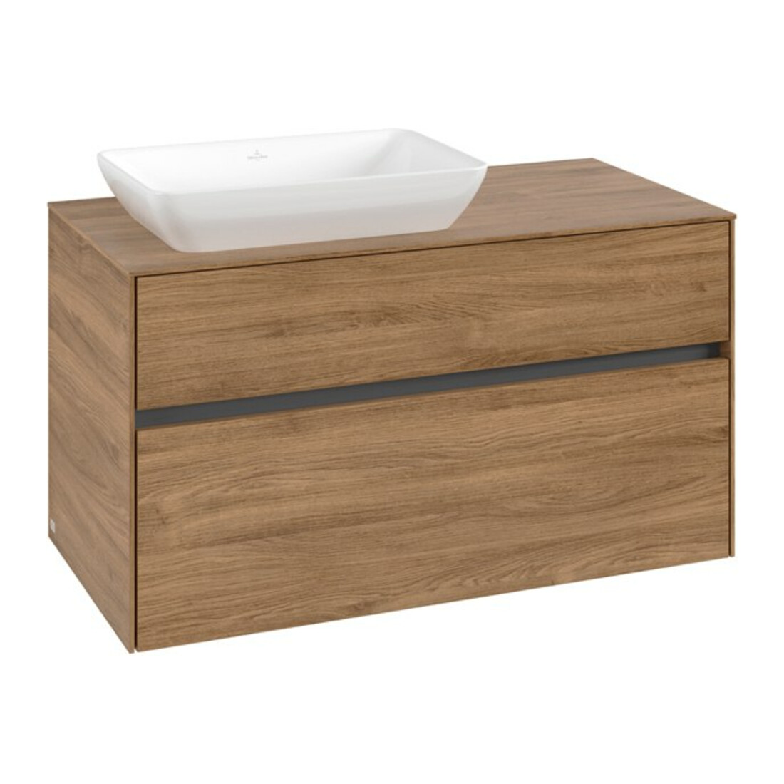 V&B Meuble sous lavabo Collaro 100x54,8x50 cm, LV gauche, chêne Kansas