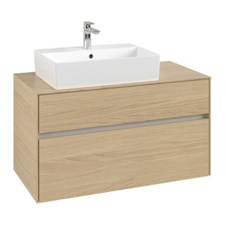 V&B Meuble sous lavabo Collaro 100x54,8x50 cm, LV gauche, chêne nordique