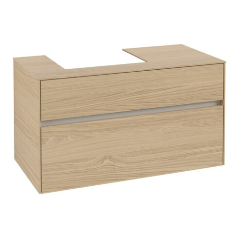 V&B Meuble sous lavabo Collaro 100x54,8x50 cm, vasque à gauche, chêne nordique