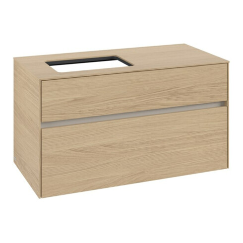 V&B Meuble sous lavabo Collaro 100x54,8x50 cm, vasque à gauche, chêne nordique