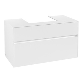 V&B Meuble sous-lavabo Collaro 100x54,8x50 cm, vasque centrale, blanc mat
