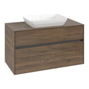 V&B Meuble sous lavabo Collaro 100x54,8x50 cm, vasque centrale, chêne Arizona