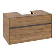 V&B Meuble sous lavabo Collaro 100x54,8x50 cm, vasque centrale, chêne Kansas