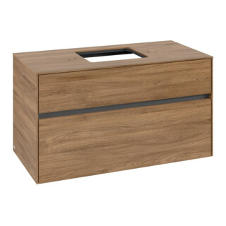 V&B Meuble sous lavabo Collaro 100x54,8x50 cm, vasque centrale, chêne Kansas