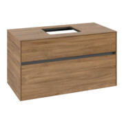 V&B Meuble sous lavabo Collaro 100x54,8x50 cm, vasque centrale, chêne Kansas