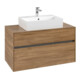 V&B Meuble sous lavabo Collaro 100x54,8x50 cm, vasque centrale, chêne Kansas-3