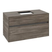 V&B Meuble sous-lavabo Collaro 100x54,8x50 cm, vasque centrale, chêne stone