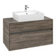 V&B Meuble sous-lavabo Collaro 100x54,8x50 cm, vasque centrale, chêne stone-4