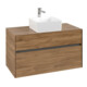 V&B Meuble sous-lavabo Collaro 100x54,8x50 cm, vasque centrée, chêne Kansas-1