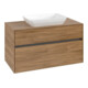 V&B Meuble sous lavabo Collaro 100x54,8x50 cm, vasque centrée, chêne Kansas-1